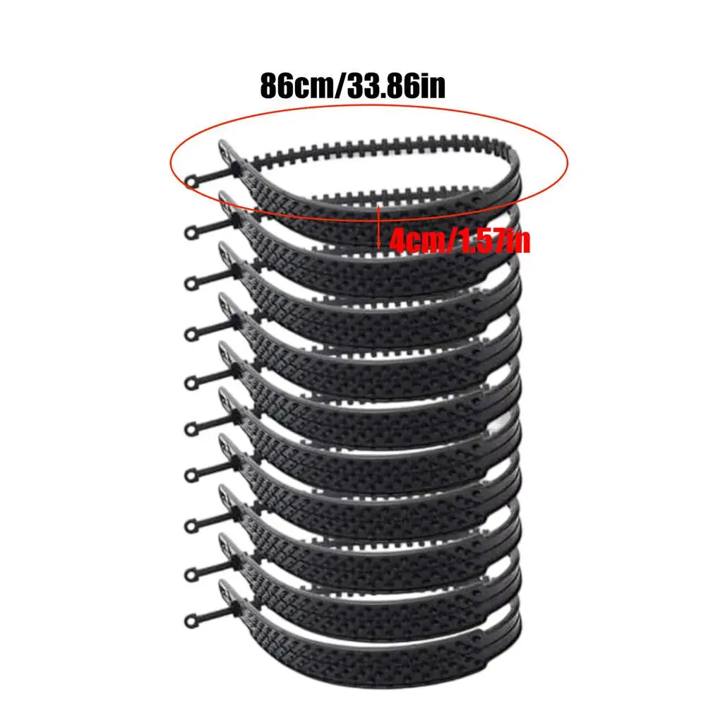 10 Pieces Snow Tire Straps Adjustable Anti-Skid Car Grips