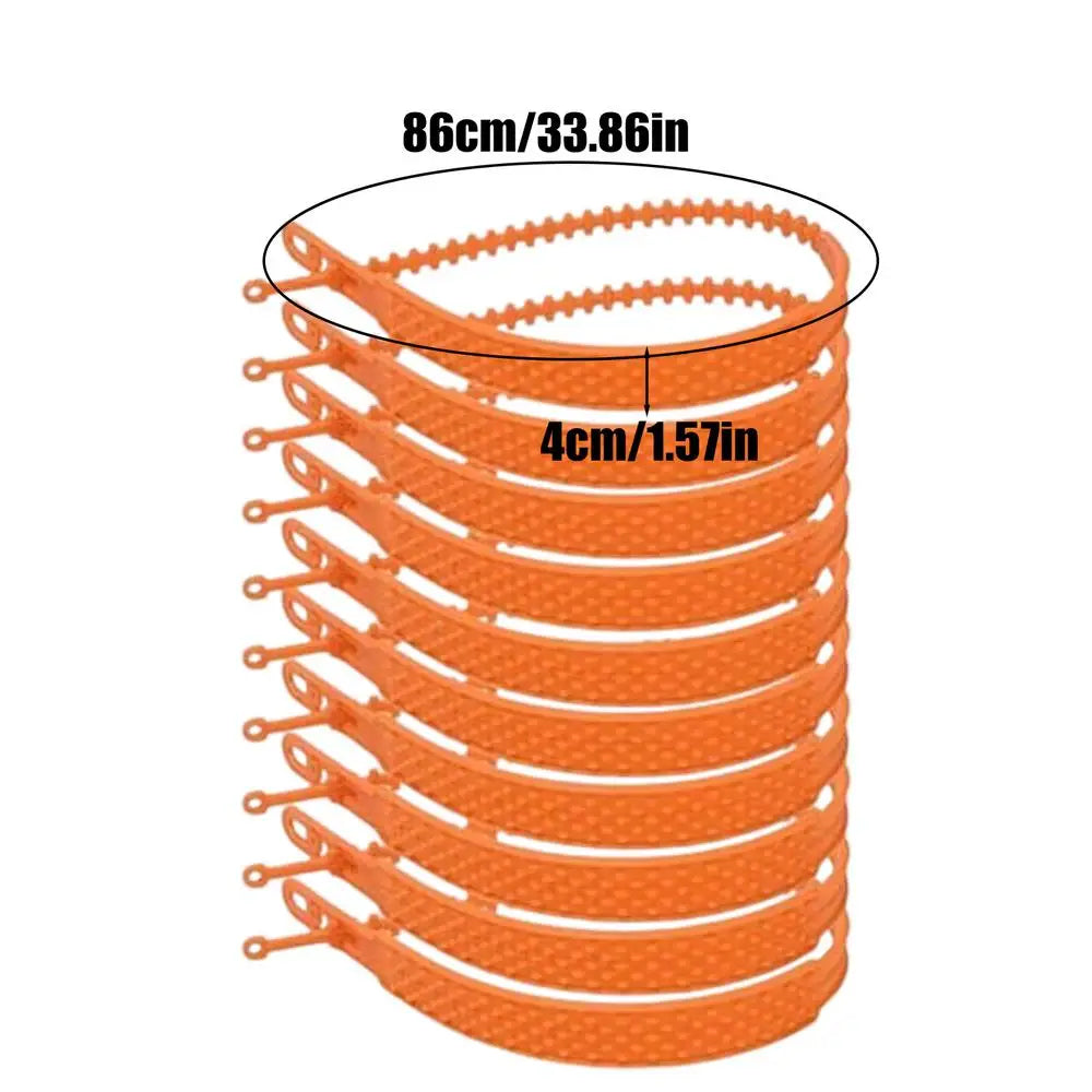 10 Pieces Snow Tire Straps Adjustable Anti-Skid Car Grips