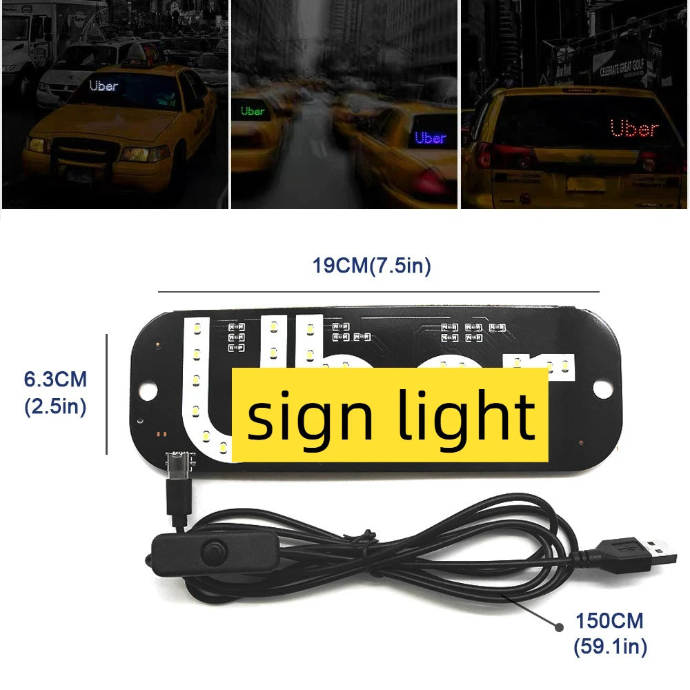 Car LED Taxi TAXI USB Indicator Light UB-ER TYPE-C Car Light License Plate Light 5-6V