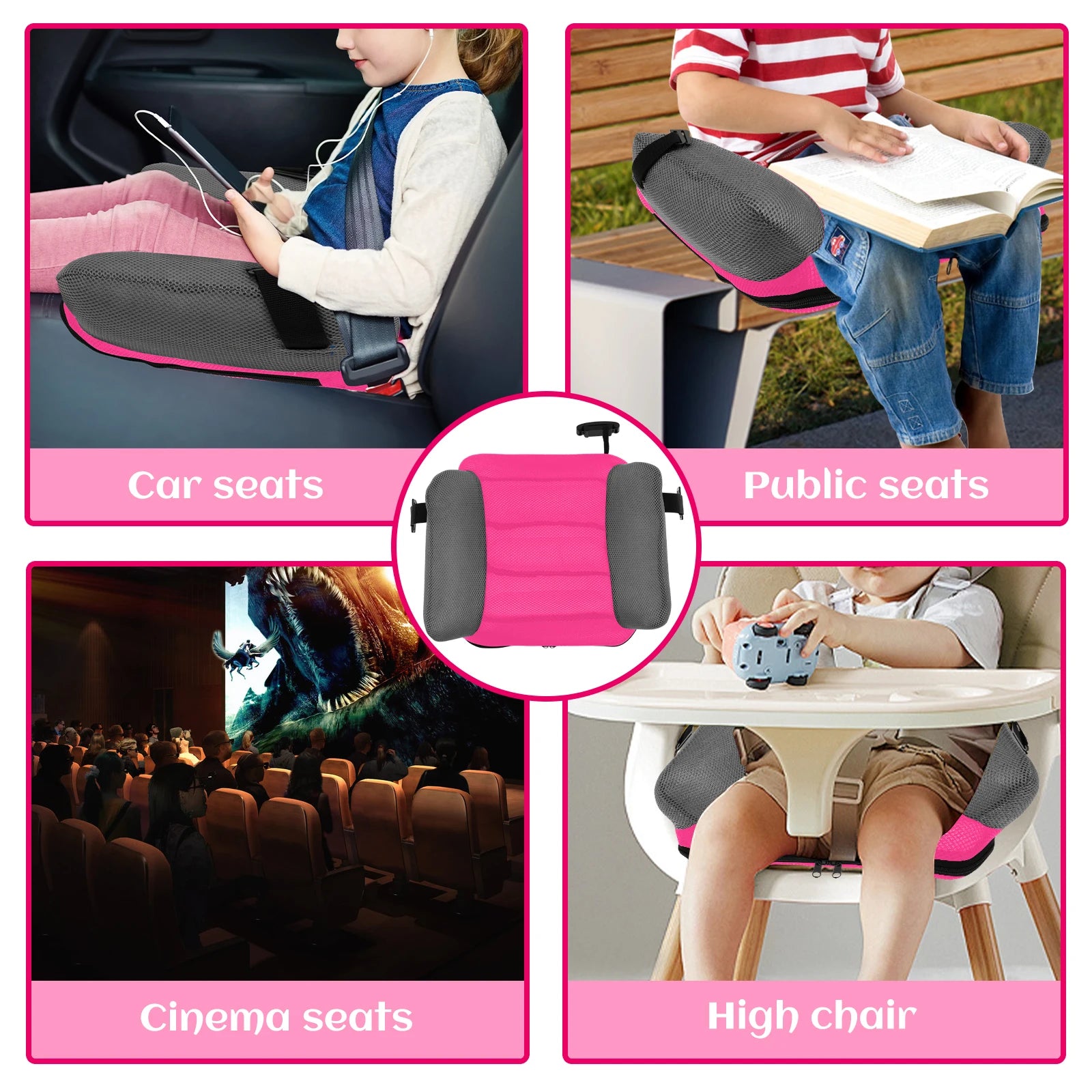 Car Seat  for kids PVC Universal Travel Portable Booster Cushion With Storage Bag For Kids