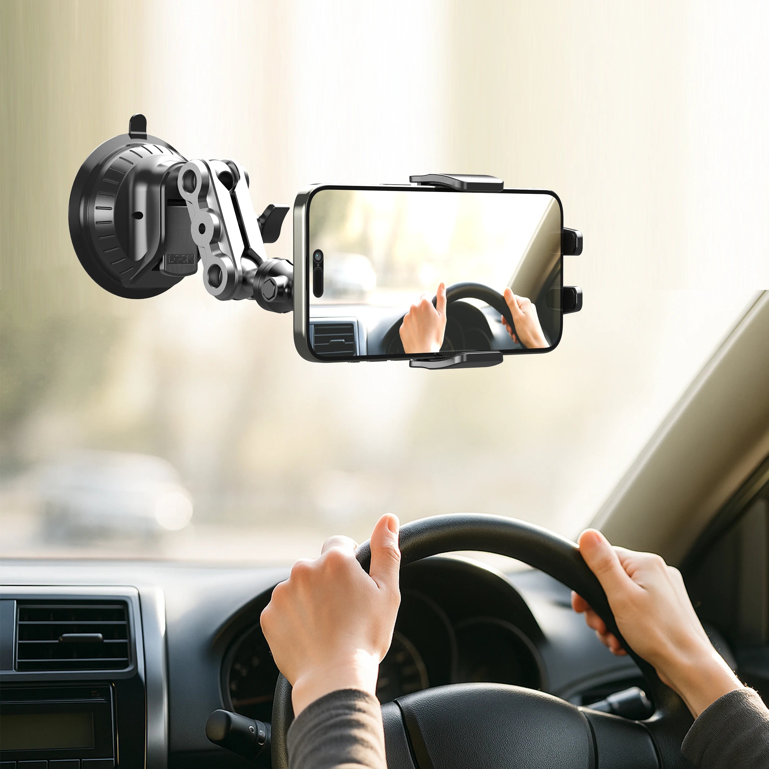 Car Phone Mount Video Recording Universal Magic Arm Suction Car Phone Holder Mount Windshield Window Glass