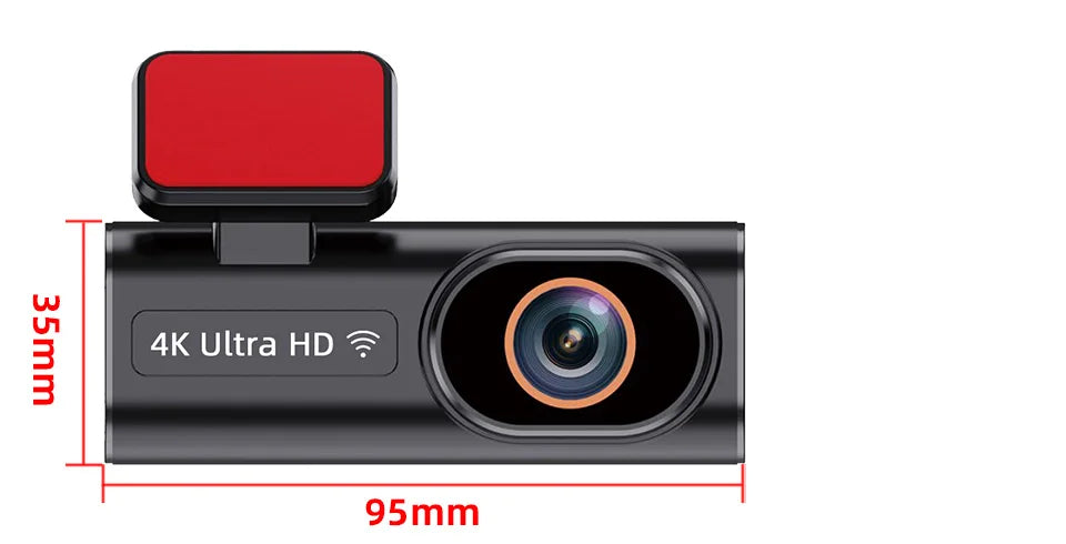 Dash Cam WIFI GPS Mini CAR DVR Front 4K And Rear 1080P Dual Lens Black Box Room Camera Night Vision 24H Parking Monitor