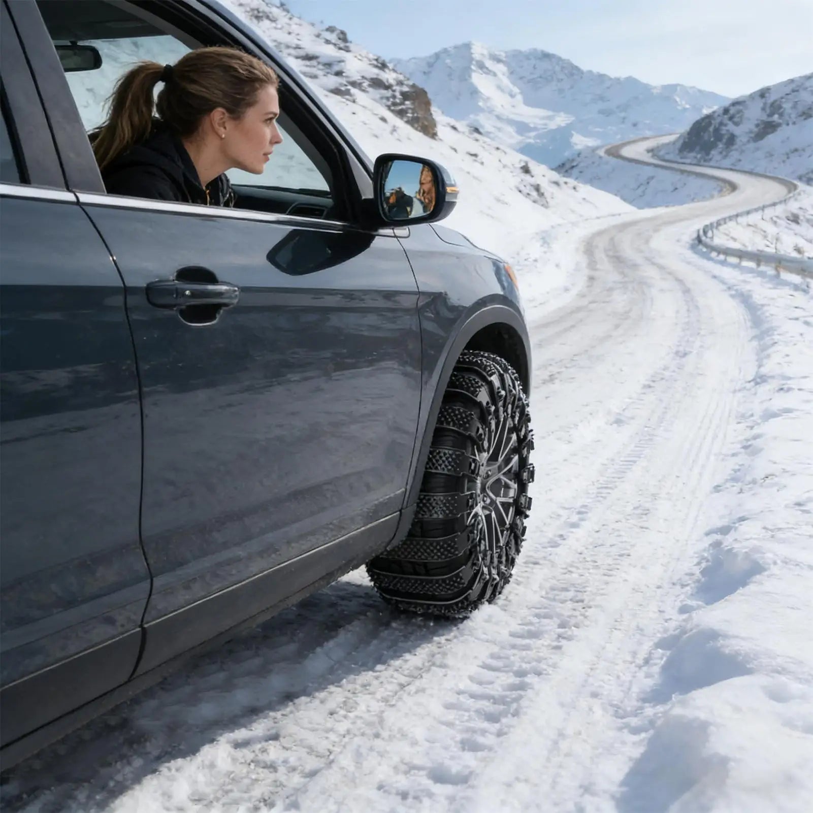 10 Pieces Snow Tire Straps Adjustable Anti-Skid Car Grips