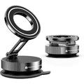 Magnetic Suction Cup Phone Mount for Magsafe 360° Adjustable Magnetic Car Phone Holder Pocket Size Foldable Car Mount