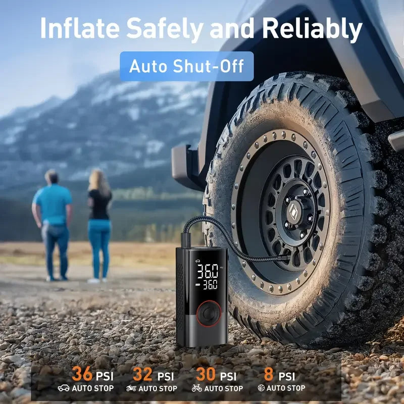 Tire Inflator Portable Air Compressor with Digital Pressure Gauge for Car