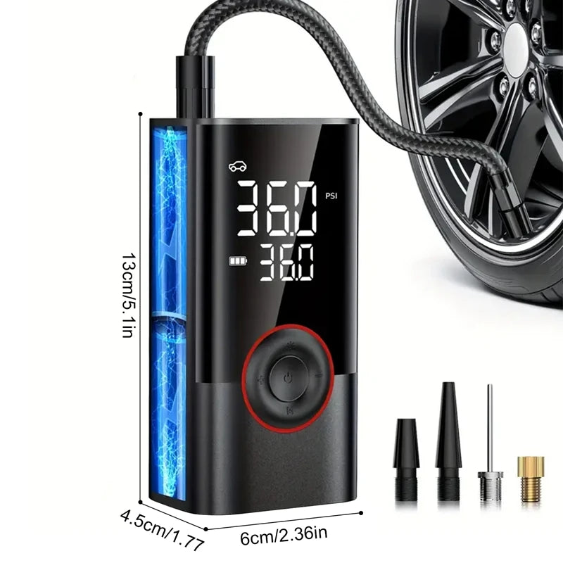 Tire Inflator Portable Air Compressor with Digital Pressure Gauge for Car