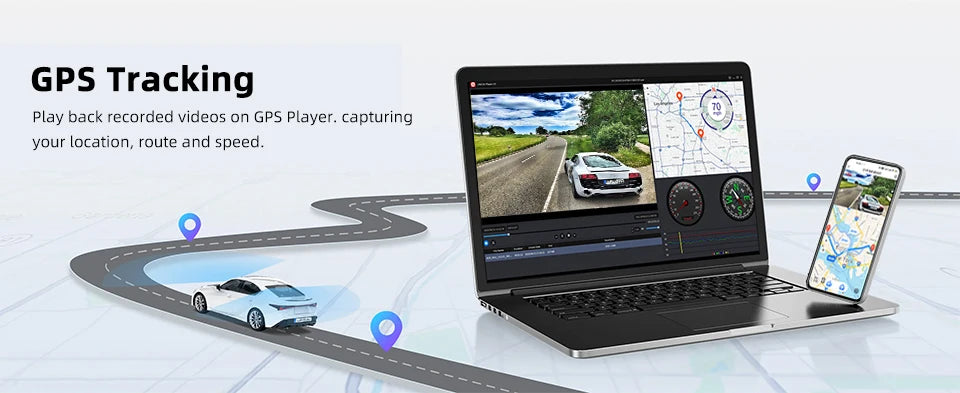 Dash Cam WIFI GPS Mini CAR DVR Front 4K And Rear 1080P Dual Lens Black Box Room Camera Night Vision 24H Parking Monitor