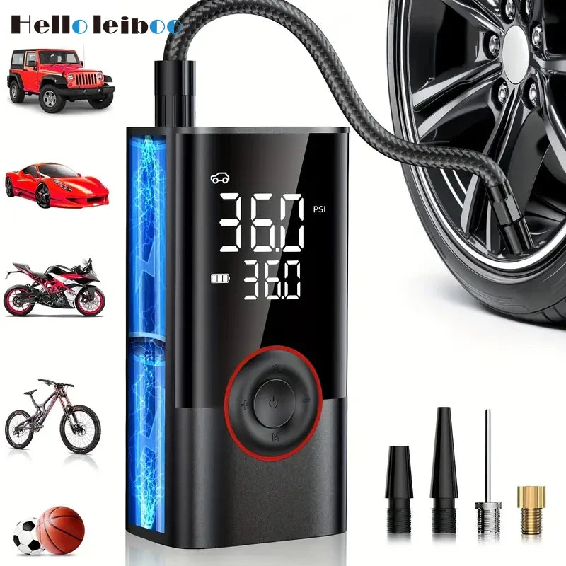 Tire Inflator Portable Air Compressor with Digital Pressure Gauge for Car